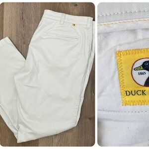 Duck Head Classic Khaki Chino Straight Leg Beige Pants Mens 38x32 Preppy School